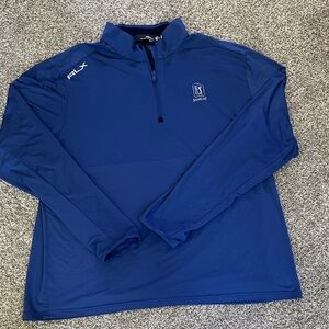 RLX Ralph Lauren golf 1/4 zip with course logo